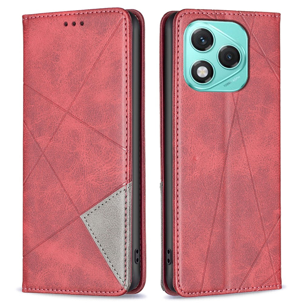 For Honor 400 Lite 5G Case Card Slots Geometry Imprint Leather Phone Cover