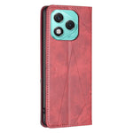 For Honor 400 Lite 5G Case Card Slots Geometry Imprint Leather Phone Cover