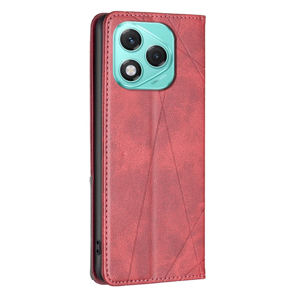 For Honor 400 Lite 5G Case Card Slots Geometry Imprint Leather Phone Cover