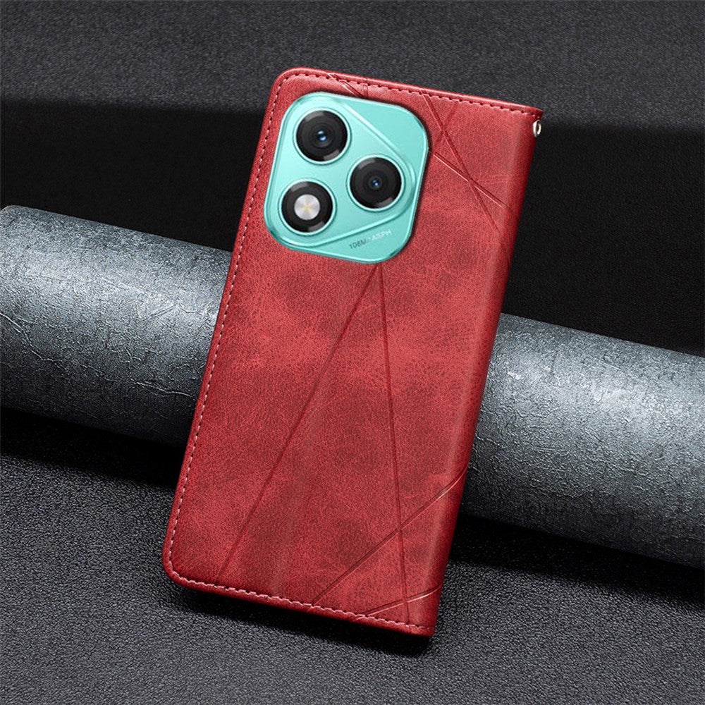 For Honor 400 Lite 5G Case Card Slots Geometry Imprint Leather Phone Cover