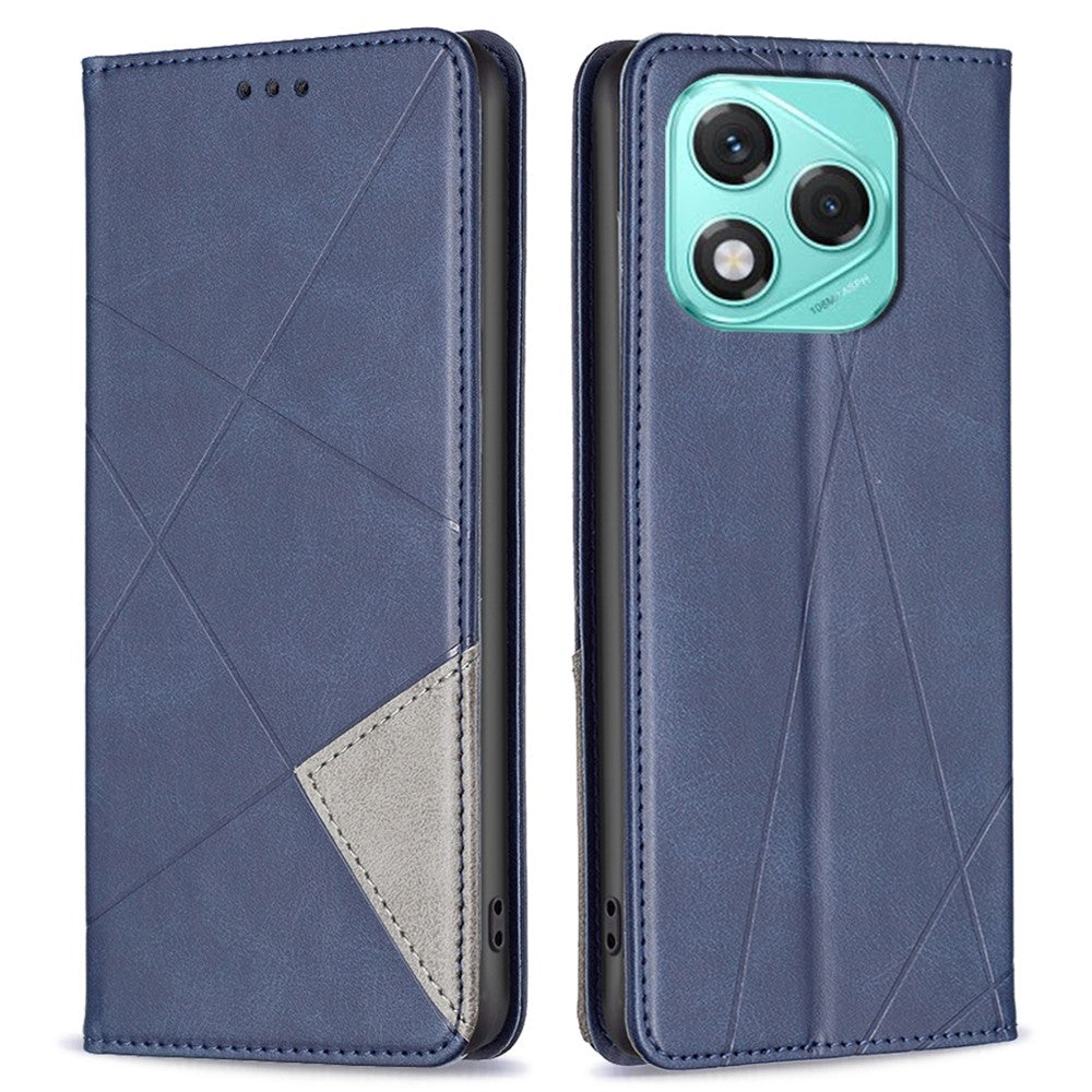 For Honor 400 Lite 5G Case Card Slots Geometry Imprint Leather Phone Cover