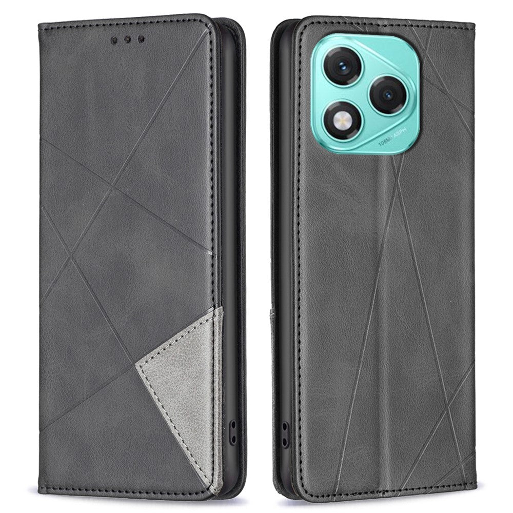 For Honor 400 Lite 5G Case Card Slots Geometry Imprint Leather Phone Cover