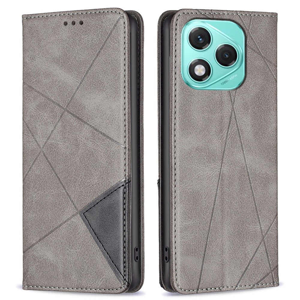 For Honor 400 Lite 5G Case Card Slots Geometry Imprint Leather Phone Cover