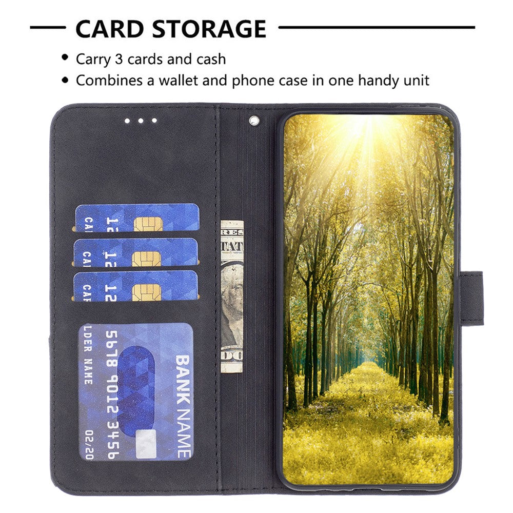 BINFEN COLOR For Honor 400 Lite 5G Phone Case Wallet Stand Geometry Imprinted Leather Cover