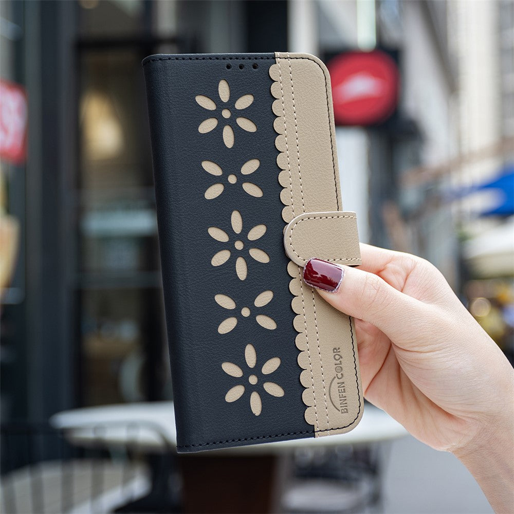 BINFEN COLOR BF36 For Honor 400 Lite 5G Leather Case Floral Pattern Phone Cover RFID Blocking Wallet Stand
