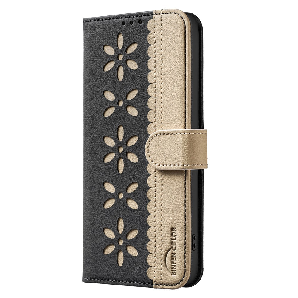 BINFEN COLOR BF36 For Honor 400 Lite 5G Leather Case Floral Pattern Phone Cover RFID Blocking Wallet Stand