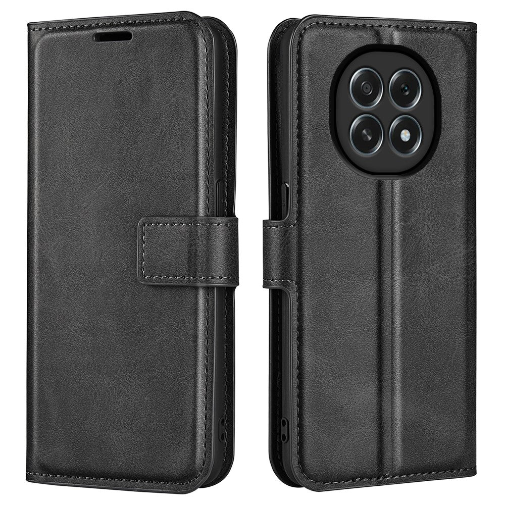 For Oppo F29 5G Stand Case Anti-Scratch Calf Texture Leather Phone Cover
