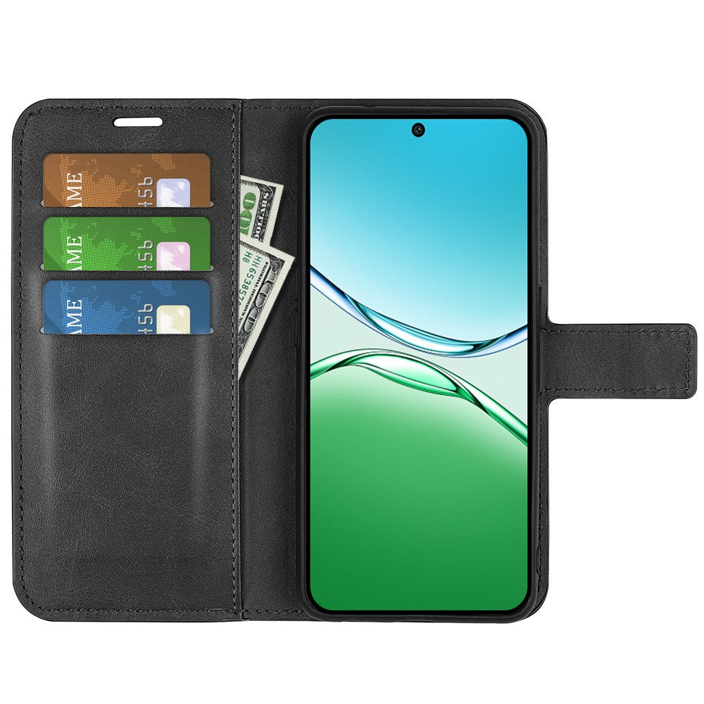 For Oppo F29 5G Stand Case Anti-Scratch Calf Texture Leather Phone Cover