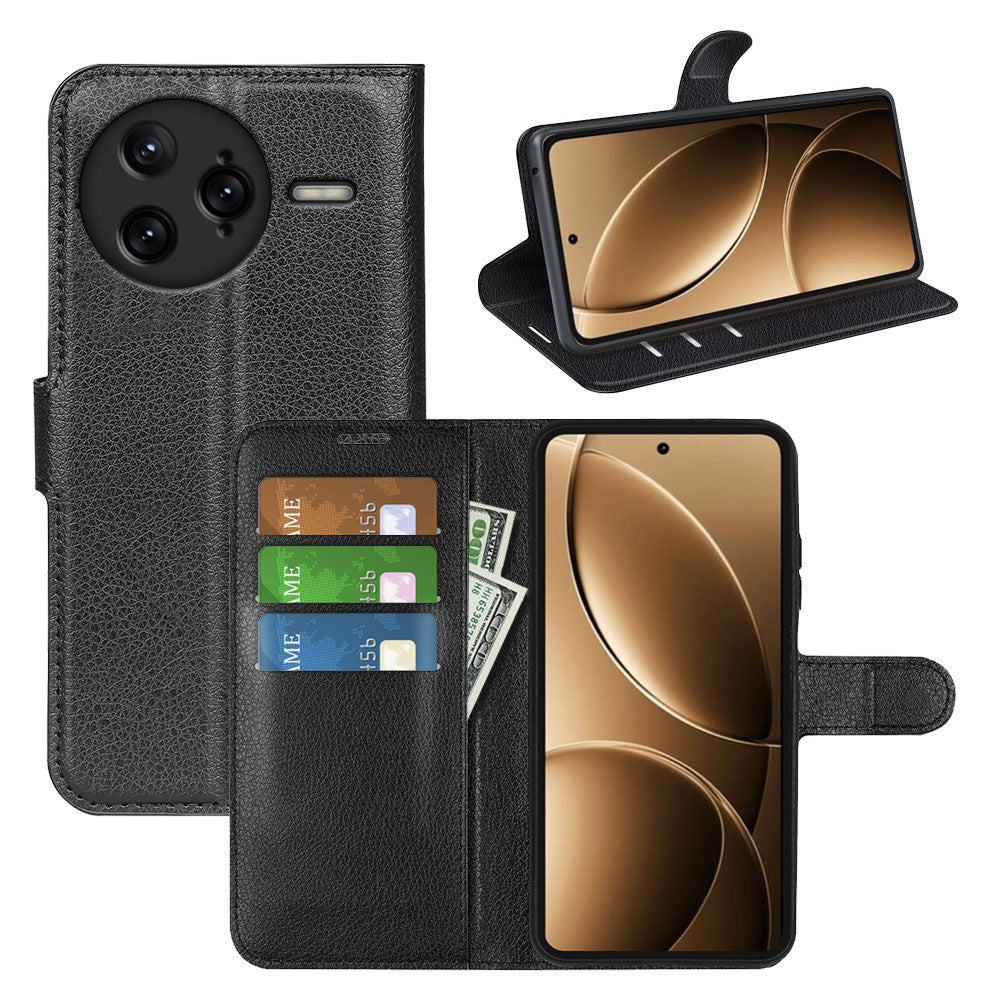 For Xiaomi Redmi K80 Pro 5G Case Litchi Texture Shockproof Leather Wallet Phone Cover