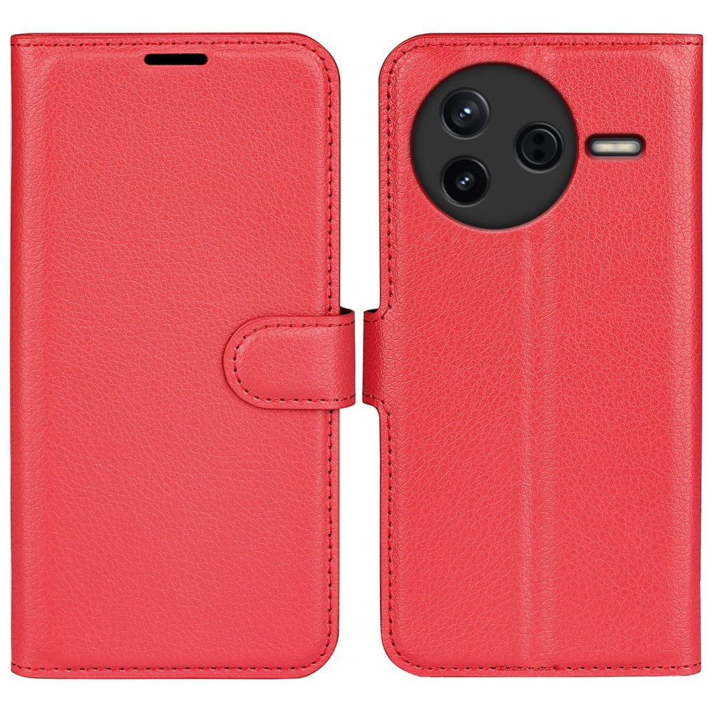 For Xiaomi Redmi K80 5G Case Litchi Texture Shockproof Leather Wallet Phone Cover