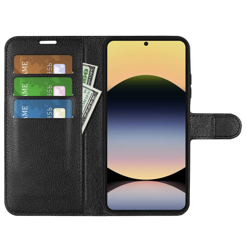 For Xiaomi Redmi Note 14S 4G Case Litchi Texture Shockproof Leather Wallet Phone Cover