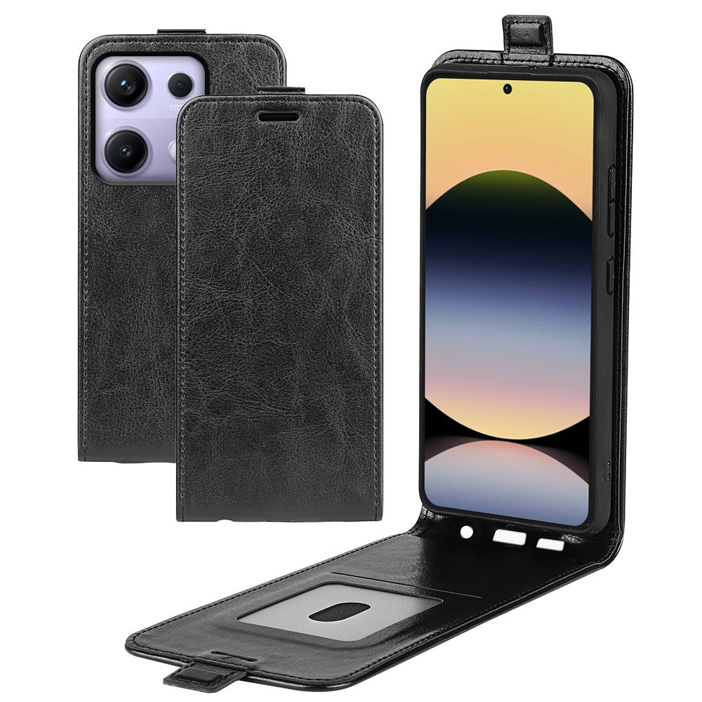 For Xiaomi Redmi Note 14S 4G Case with Card Slots Vertical Flip Leather Phone Cover