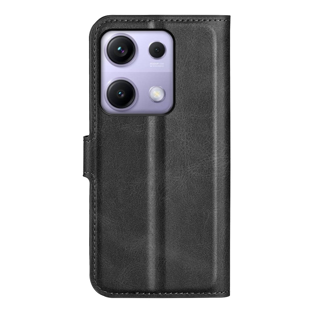 For Xiaomi Redmi Note 14S 4G Stand Case Anti-Scratch Calf Texture Leather Phone Cover