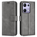 For Xiaomi Redmi Note 14S 4G Stand Case Anti-Scratch Calf Texture Leather Phone Cover