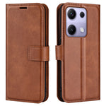 For Xiaomi Redmi Note 14S 4G Stand Case Anti-Scratch Calf Texture Leather Phone Cover