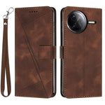 Leather Case for Xiaomi Poco F7 Pro 5G / F7 Ultra 5G / K80 5G / K80 Pro 5G Imprinted Triangle Phone Cover