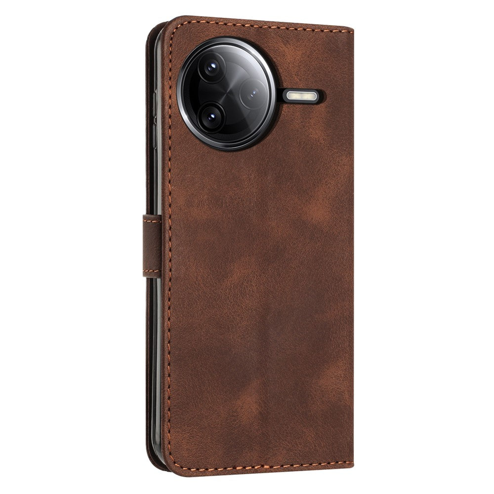 Leather Case for Xiaomi Poco F7 Pro 5G / F7 Ultra 5G / K80 5G / K80 Pro 5G Imprinted Triangle Phone Cover