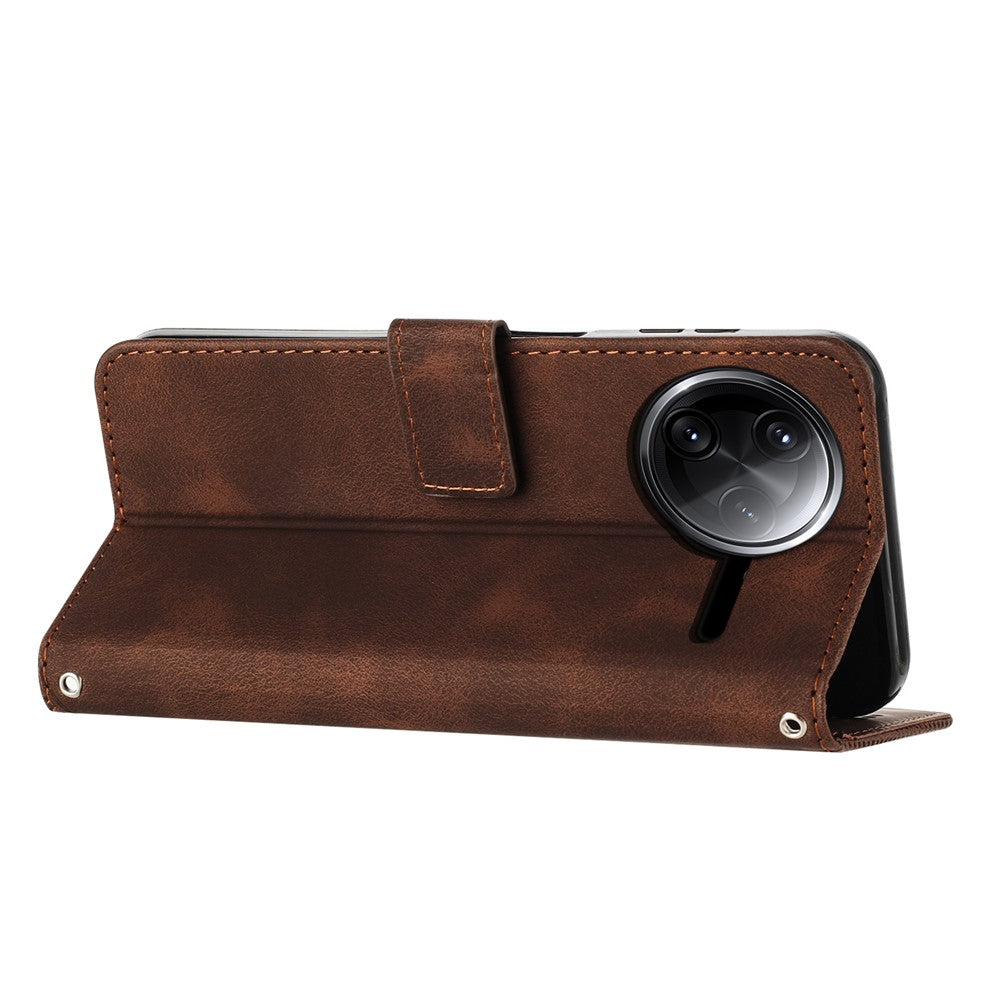 Leather Case for Xiaomi Poco F7 Pro 5G / F7 Ultra 5G / K80 5G / K80 Pro 5G Imprinted Triangle Phone Cover