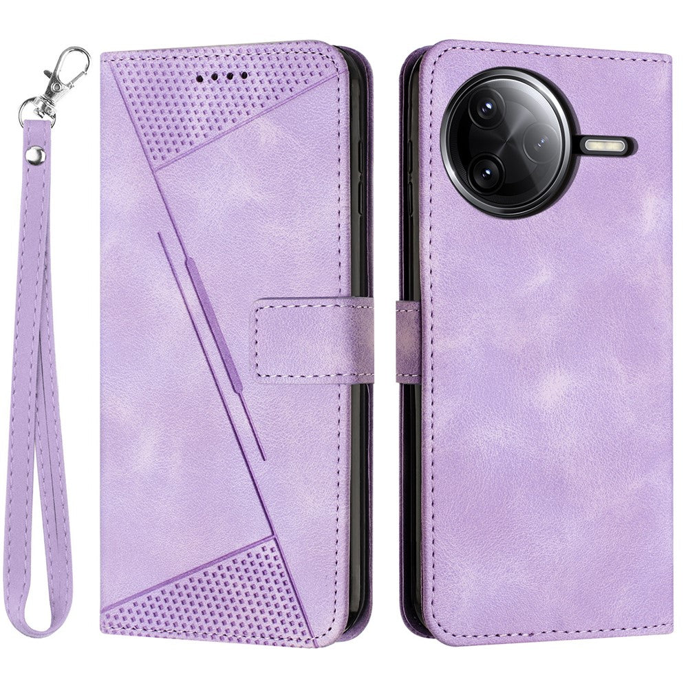 Leather Case for Xiaomi Poco F7 Pro 5G / F7 Ultra 5G / K80 5G / K80 Pro 5G Imprinted Triangle Phone Cover