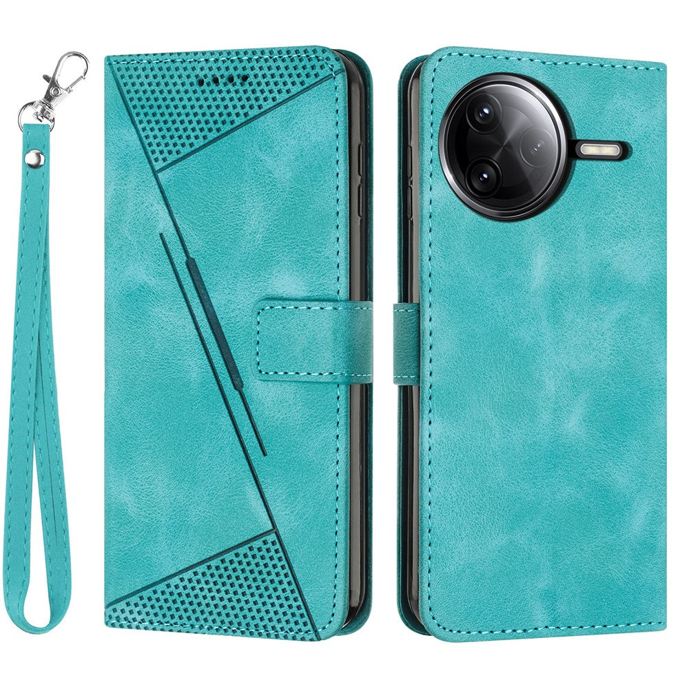 Leather Case for Xiaomi Poco F7 Pro 5G / F7 Ultra 5G / K80 5G / K80 Pro 5G Imprinted Triangle Phone Cover
