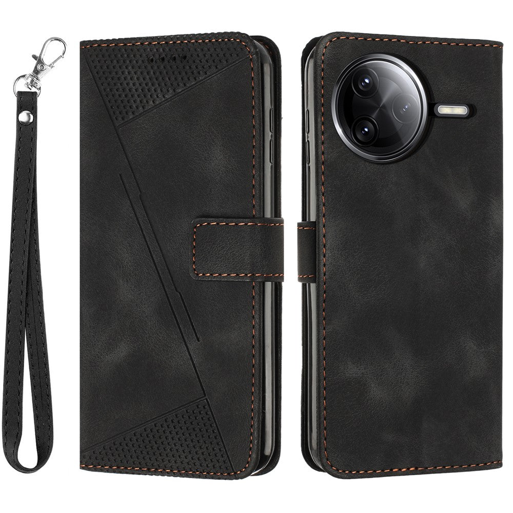 Leather Case for Xiaomi Poco F7 Pro 5G / F7 Ultra 5G / K80 5G / K80 Pro 5G Imprinted Triangle Phone Cover