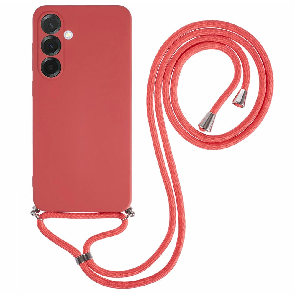 For Samsung Galaxy A26 5G Case Flexible TPU Fiber Lining Anti-Shock Crossbody Phone Cover
