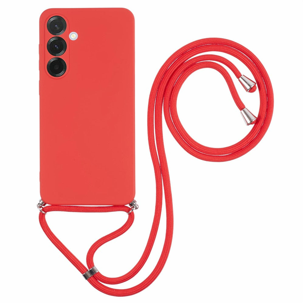 For Samsung Galaxy A26 5G Case Flexible TPU Fiber Lining Anti-Shock Crossbody Phone Cover