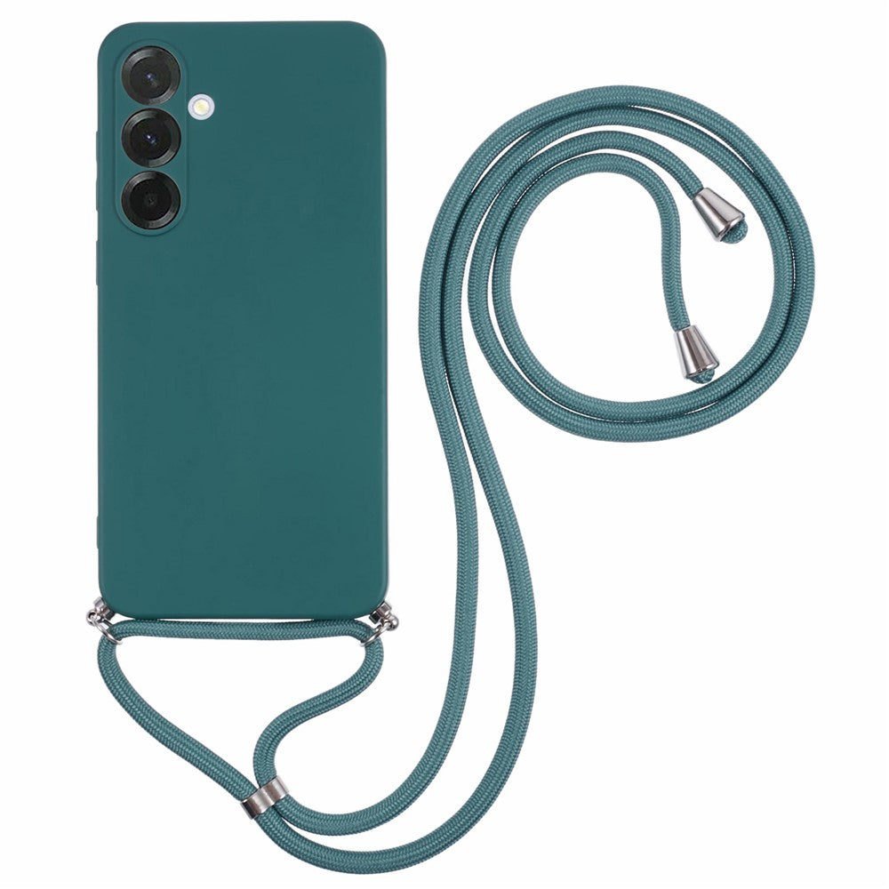 For Samsung Galaxy A26 5G Case Flexible TPU Fiber Lining Anti-Shock Crossbody Phone Cover