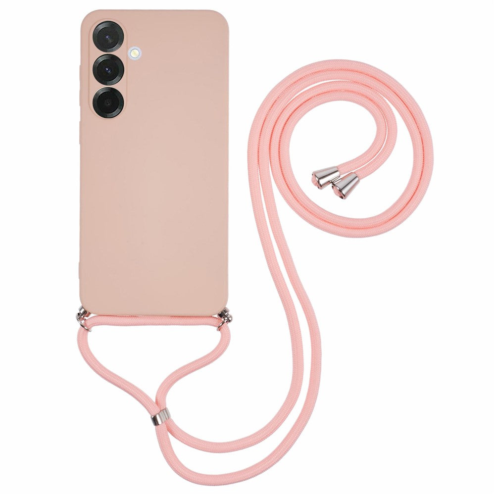 For Samsung Galaxy A26 5G Case Flexible TPU Fiber Lining Anti-Shock Crossbody Phone Cover