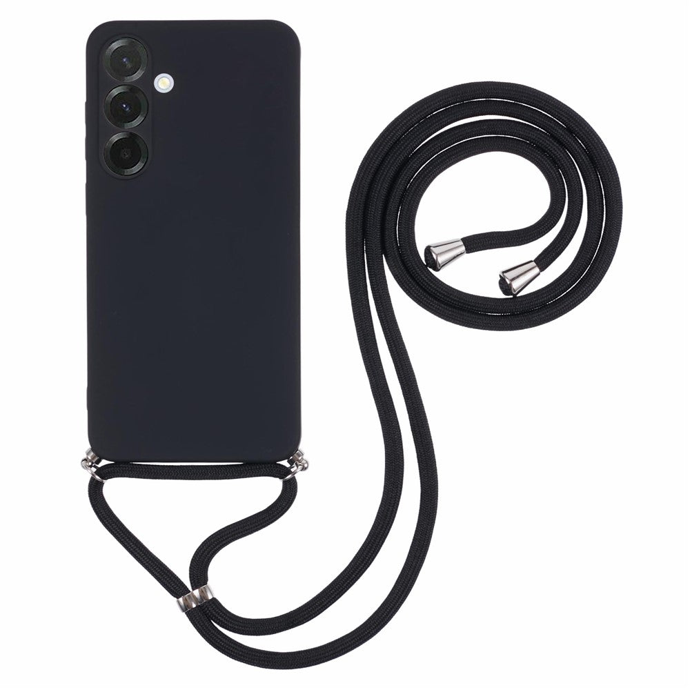 For Samsung Galaxy A26 5G Case Flexible TPU Fiber Lining Anti-Shock Crossbody Phone Cover