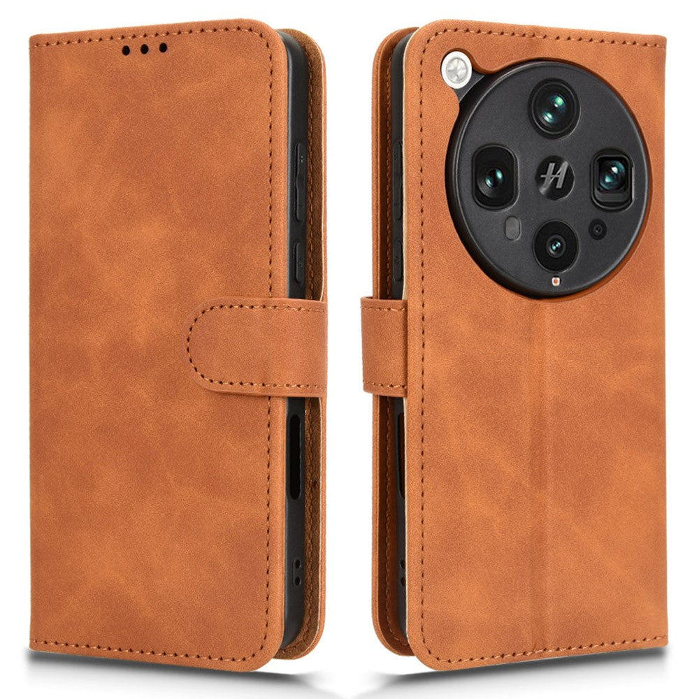 For Oppo Find X8 Ultra 5G Leather Case Skin Feel Anti Drop Wallet Flip Phone Cover