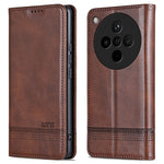 AZNS For Oppo Find X8s+ 5G Case Cowhide Texture PU Leather Wallet Phone Cover