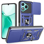 For Honor 400 Lite 5G Case with Slide Camera Lid PC + TPU Kickstand Phone Cover