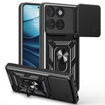 Til Motorola Edge 60 5G / 60 Fusion 5G etui med skydelåg til kamera PC + TPU-stativcover