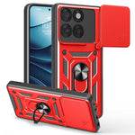 Til Motorola Edge 60 5G / 60 Fusion 5G etui med skydelåg til kamera PC + TPU-stativcover