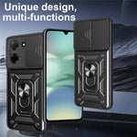 For Xiaomi Redmi A5 NFC (EU) (173.45mm) Case with Slide Camera Lid PC + TPU Kickstand Phone Cover