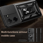 For Xiaomi Redmi A5 NFC (EU) (173.45mm) Case with Slide Camera Lid PC + TPU Kickstand Phone Cover