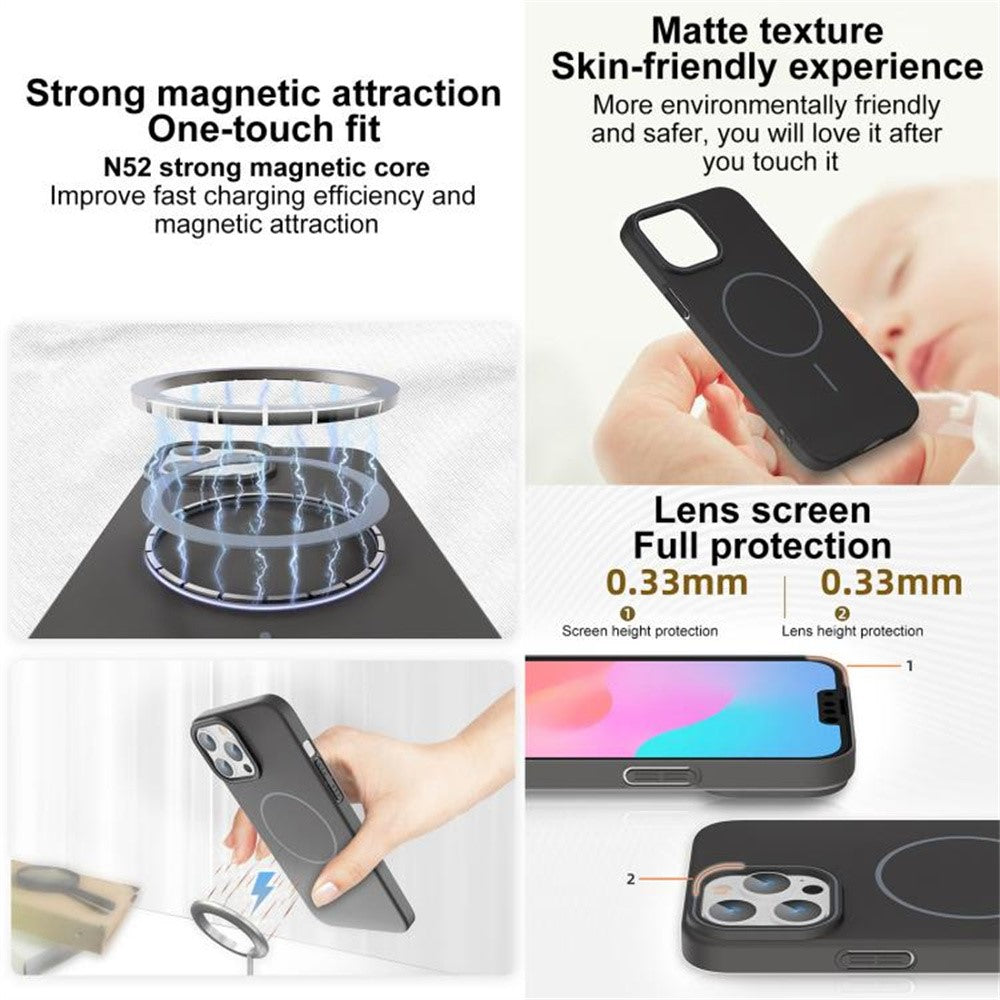 For iPhone 14 Pro Case Compatible with MagSafe Slim PC Phone Back Cover