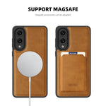 For Samsung Galaxy S25 Edge Magnetic Case Leather Back Phone Cover