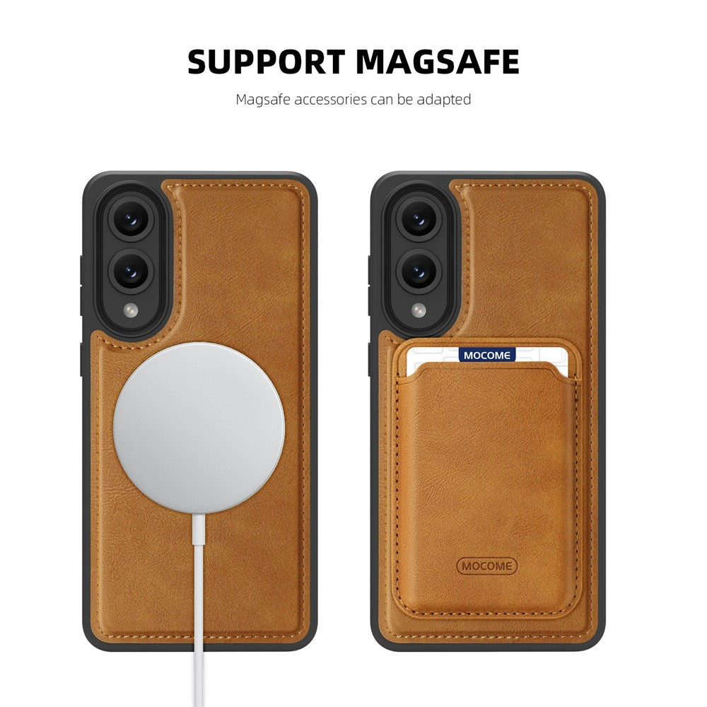 For Samsung Galaxy S25 Edge Magnetic Case Leather Back Phone Cover