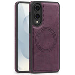 For Samsung Galaxy S25 Edge Magnetic Case Leather Back Phone Cover