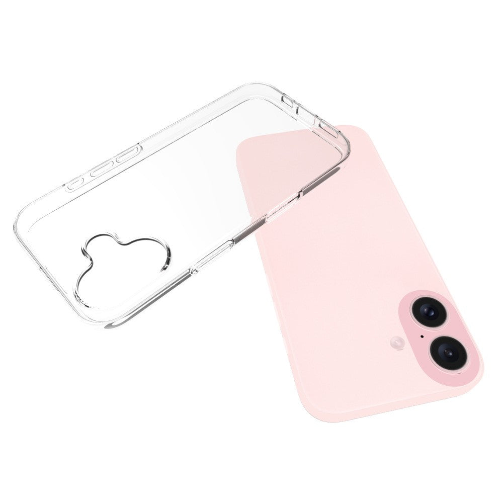 iPhone 17-skal Vattenstämpelbeständigt TPU-bakstycke i genomskinligt