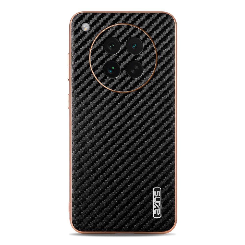 AZNS For Oppo Find X8s 5G Case Electroplating Carbon Fiber Texture PU + TPU Phone Cover