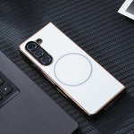Til Samsung Galaxy Fold6 5G Magnetisk Etui Galvaniseret Mat PC Telefoncover med HD Skærmbeskyttelse