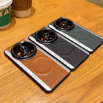 Xiaomi 14 Ultra Magnetiskt Skal Skarvningsfärgad PC + PU-läder mobil Baksida