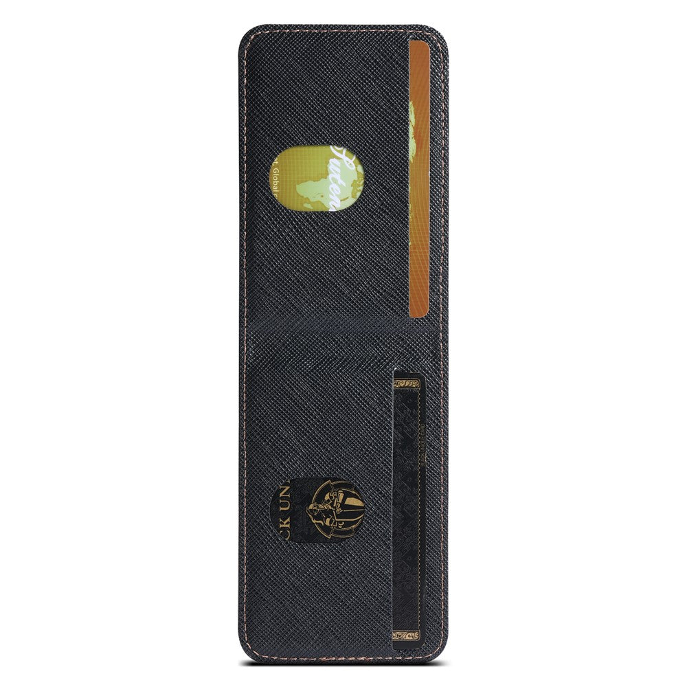 SUTENI H17 For iPhone 12  /  12 Pro Magnetic Case Cross Texture Leather Phone Back Cover with Detachable Card Bag