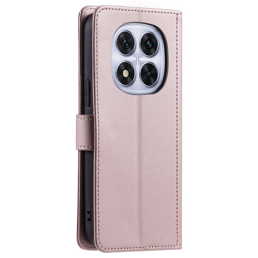 For Xiaomi Redmi Note 14 Pro 4G Case Wallet Rhombus Grid PU Leather Phone Cover with Shoulder Strap / Wrist Strap
