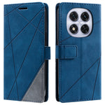 For Xiaomi Redmi Note 14 Pro 4G Case Imprinted Lines PU Leather Splicing Wallet Phone Cover