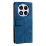 For Xiaomi Redmi Note 14 Pro 4G Case Imprinted Lines PU Leather Splicing Wallet Phone Cover