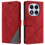 For Xiaomi Redmi Note 14 Pro 4G Case Imprinted Lines PU Leather Splicing Wallet Phone Cover
